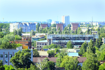 view to Chernihiv town from above