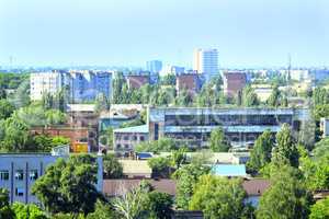 view to Chernihiv town from above