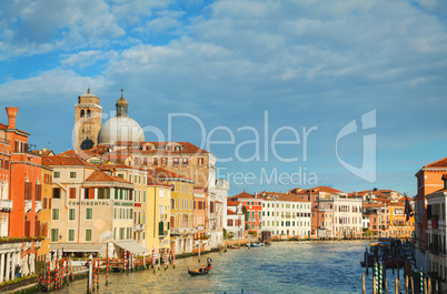 Overview of Grand Canal in Venice, Italy