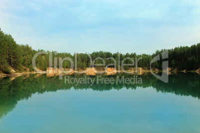 beautiful lake in the forest