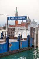 San Marco water bus stop sign