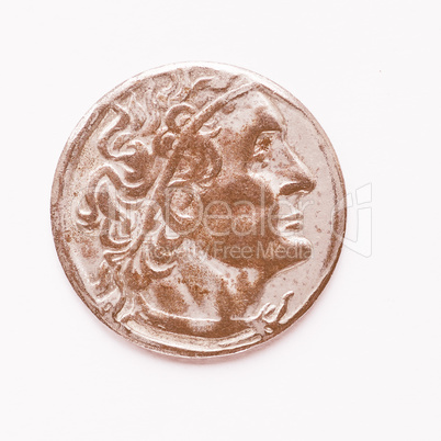 Old Greek coin vintage