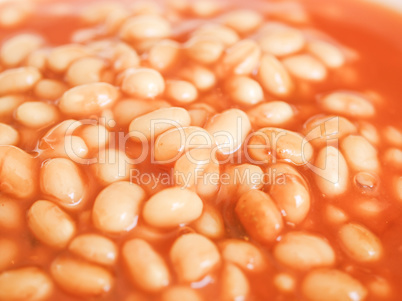 Retro looking Baked beans