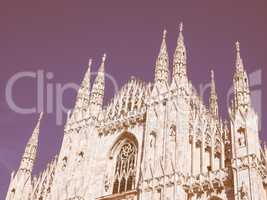 Retro looking Milan Cathedral