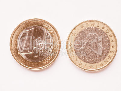 Slovenian 1 Euro coin vintage