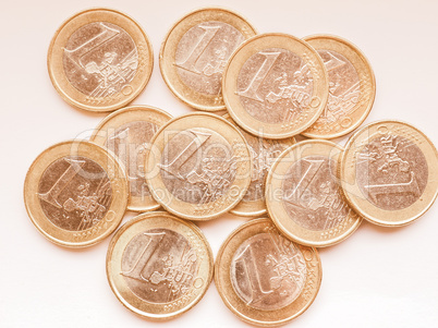 Euro coins vintage