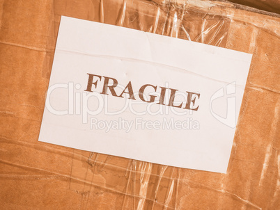 Fragile sign vintage