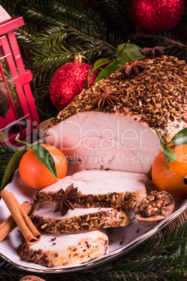 Christmas roast turkey