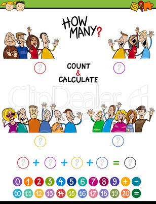 math task for preschool children
