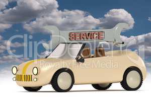 Car with wrench field service