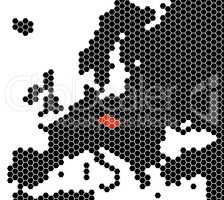 Europakarte Sechsecke - Tschechien