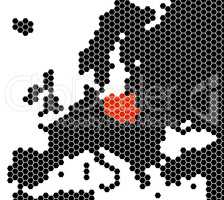 Europakarte Sechsecke - Polen