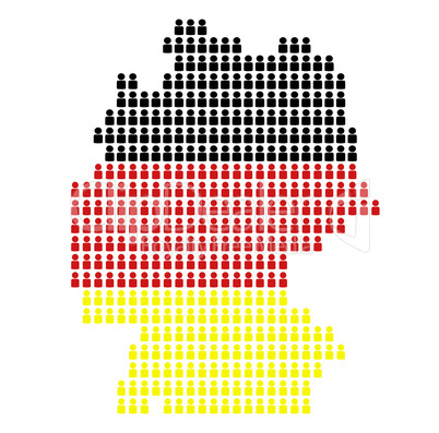Deutschlandkarte aus Icons