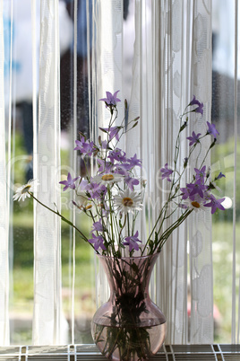 Flowers on the windowsill