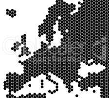 Europakarte Sechsecke