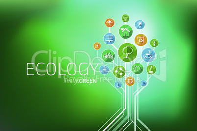 Ecology Infographic. Think Green
