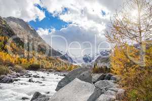 Morteratsch Gletscher, Tal und Fluss