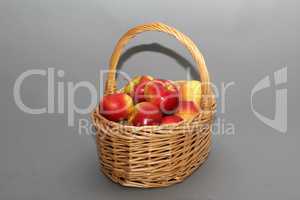 Basket with apples