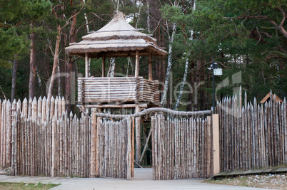 wooden observation tower