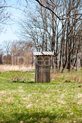 wooden outhouse