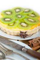 kiwi  pie tart and spices