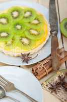 kiwi  pie tart and spices