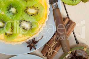 kiwi  pie tart and spices