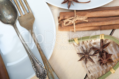 rustic table set