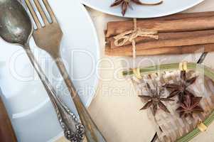 rustic table set