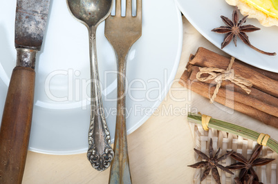 rustic table set
