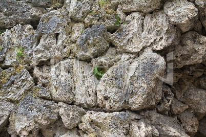 Wall made of natural stones