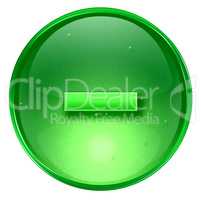 Hyphen icon green, isolated on white background.