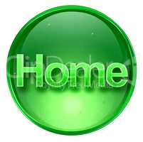 home icon green, isolated on white background.