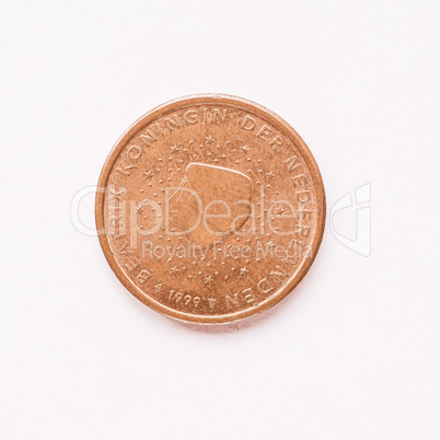 Dutch 2 cent coin vintage