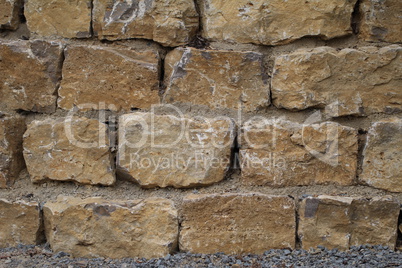 Wall made of natural stones