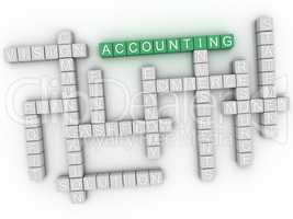 3d image Accounting word cloud concept