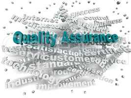 3d image Quality Assurance word cloud concept