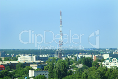 view to Chernihiv town from above