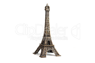 Eiffel Tower isolated on white