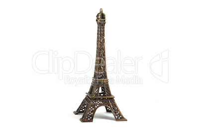 Eiffel Tower isolated on white