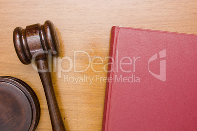 Wooden gavel of Law