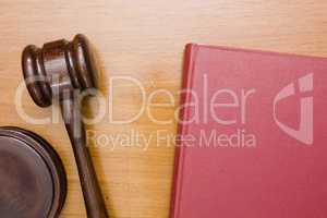 Wooden gavel of Law