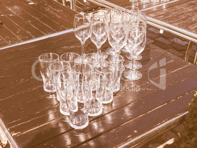 Beer and wine glasses vintage