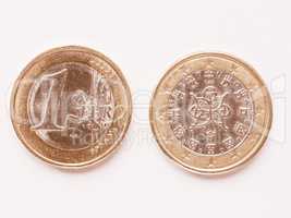 Portuguese 1 Euro coin vintage
