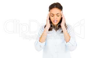 Woman getting a headache