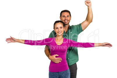 Couple posing for camera