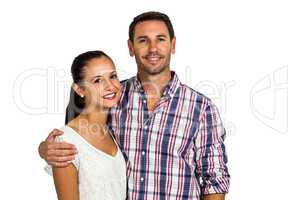 Portrait of smiling couple looking at camera