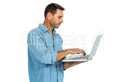 Man using laptop