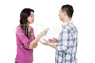 Young couple arguing