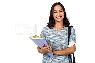 Close-up of woman holding books